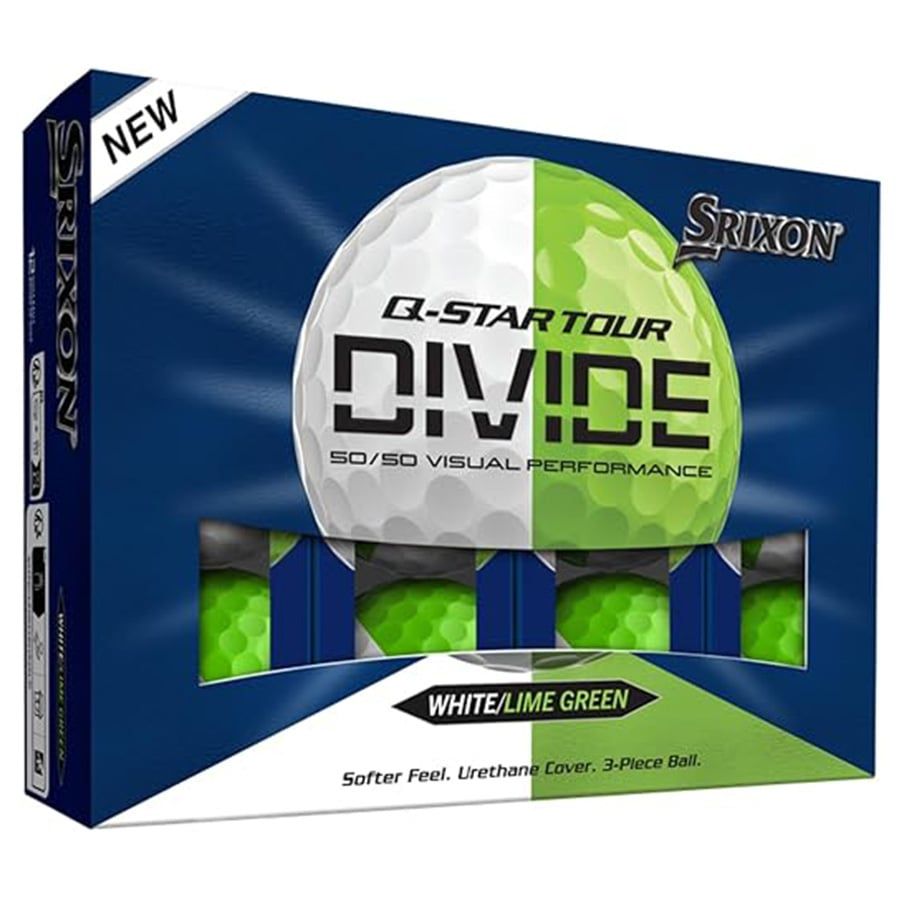 Hộp 12 Bóng Golf Srixon Q-Star Tour 6 Divide White/Lime Green | Srixon