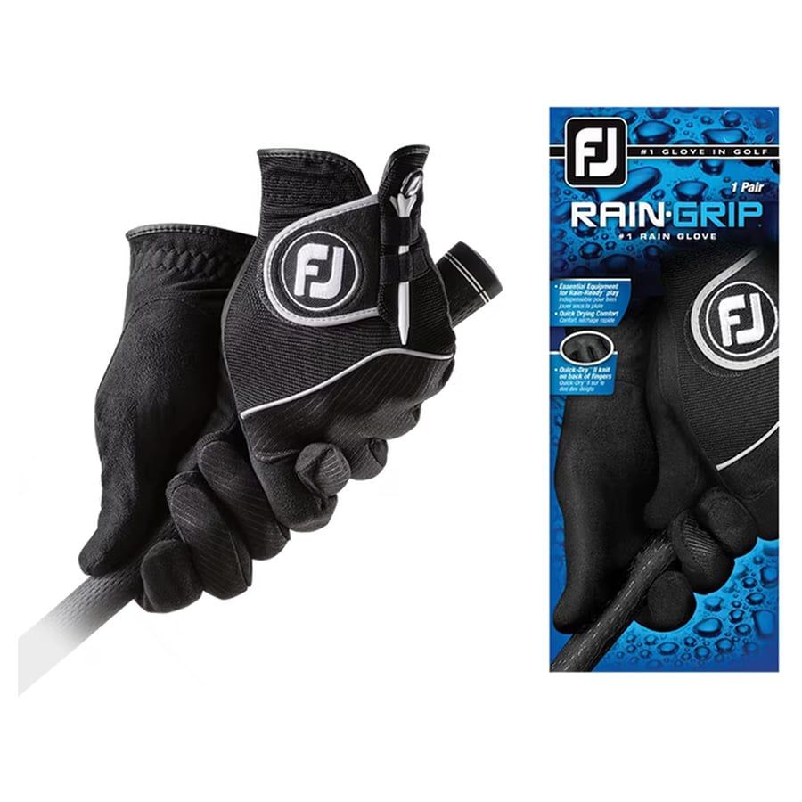 Cặp Găng Tay golf nữ RAINGRIP Pair Blk/Grey 66080E | FootJoy
