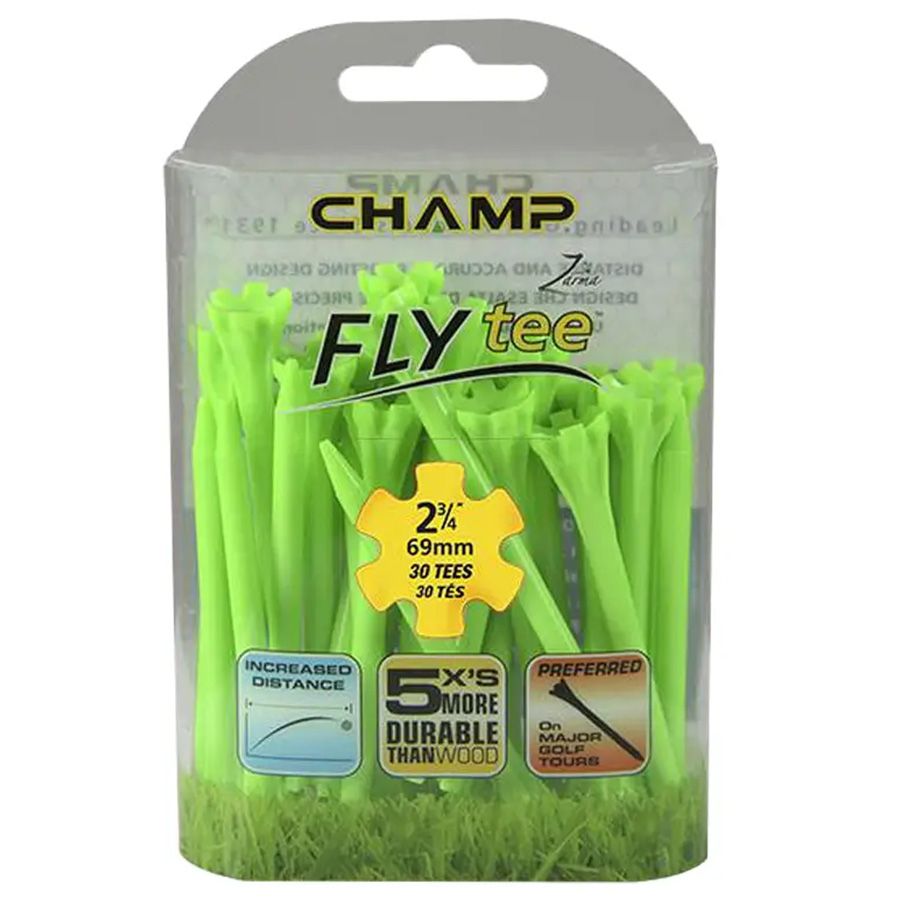 Gói 30 Tee Fly Tees 2-3/4" (69mm) 30P Pack (Lime Green) 92526 | CHAMP