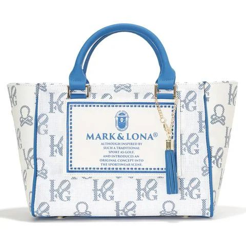 Túi golf cầm tay nữ Ever Monogram Mesh Cart Bag MLS-5A-SB32 (Blue) | MARK & LONA