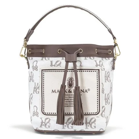Túi golf cầm tay nữ Ever Monogram Mesh Cinch Bag MLS-5A-SB33 (Brown) | MARK & LONA
