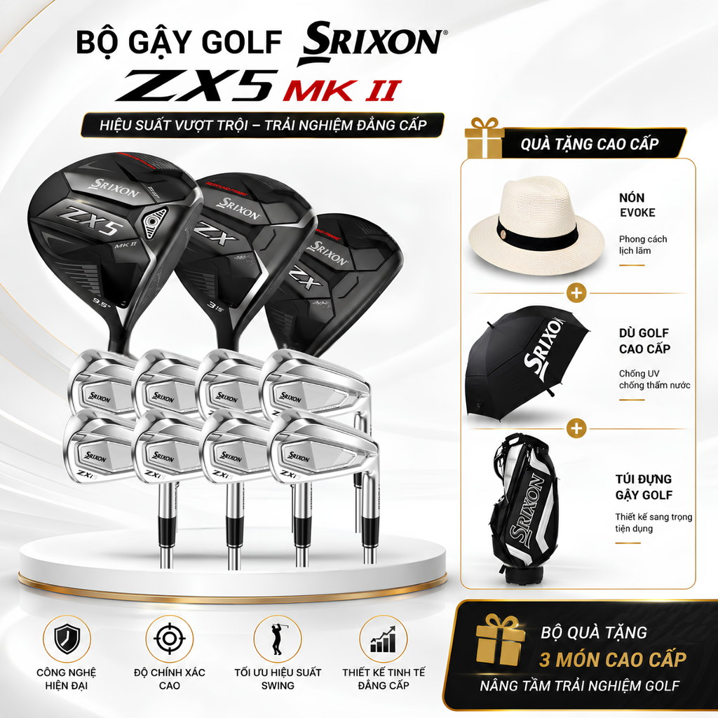 Bộ gậy golf FULL SET 11 gậy ZX5 MK II | Srixon
