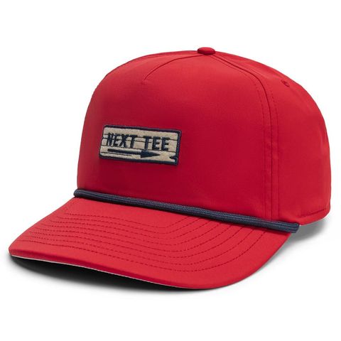 Nón Kết Golf Nam Unstructured 5-Panel Cap Red Next Tee 45849 | FootJoy