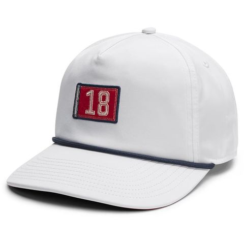 Nón Kết Golf Nam Unstructured 5-Panel Cap White 18th Flag 45846 | FootJoy