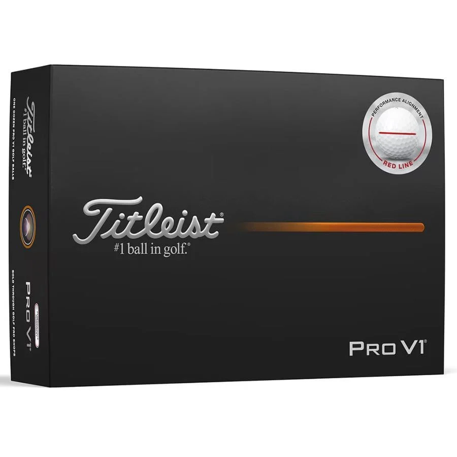 Hộp 12 Bóng golf Pro V1 2025 White PERFORMANCE ALIGNMENT RED | Titleist