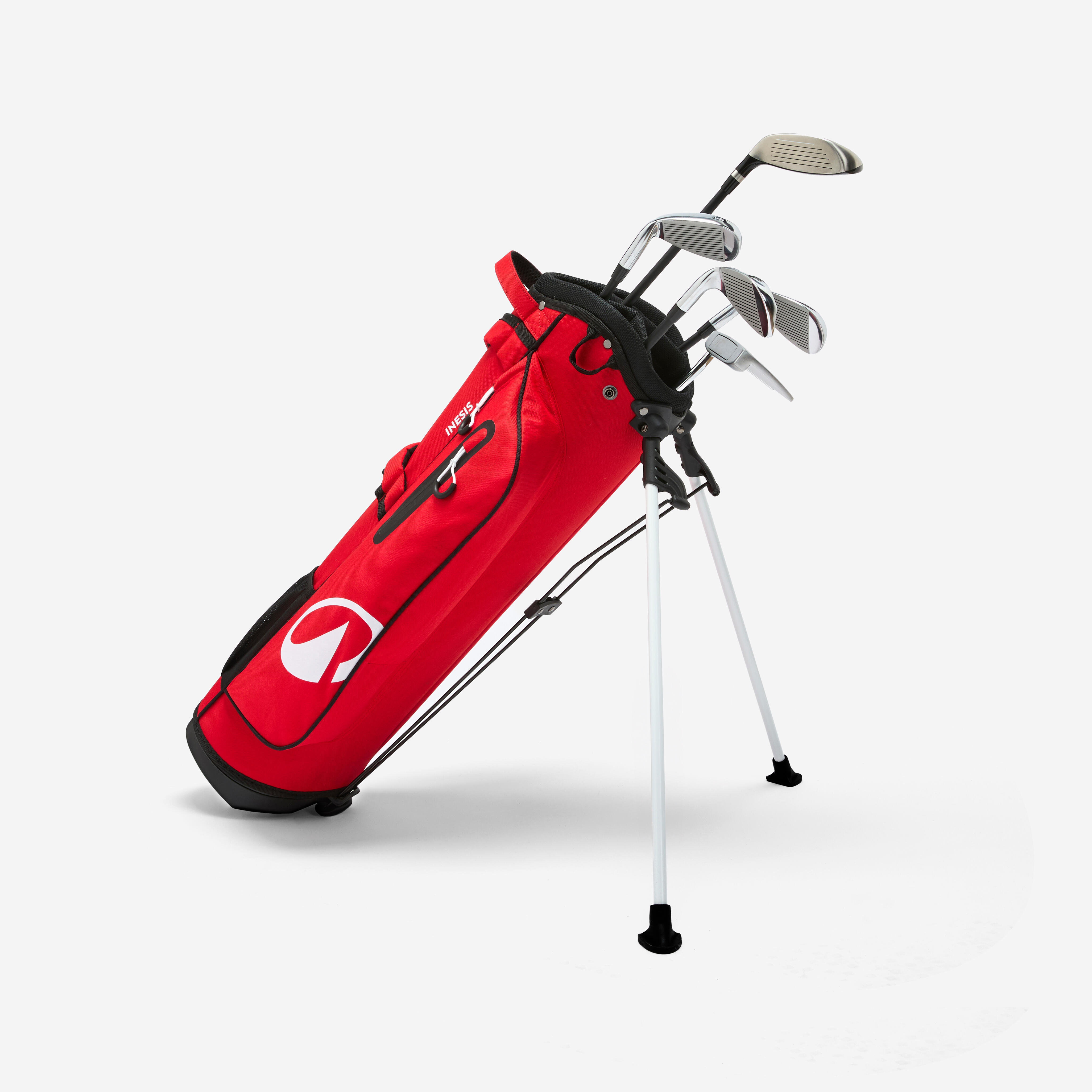 Bộ gậy golf thuận tay phải trẻ em 8-10 tuổi - Đỏ/đen/trắng