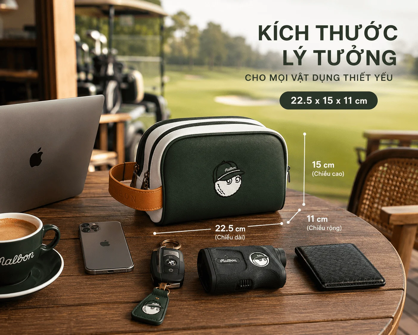 Classic Pouch Cầm Tay Golf Thời Trang | Malbon - hình thu nhỏ 4