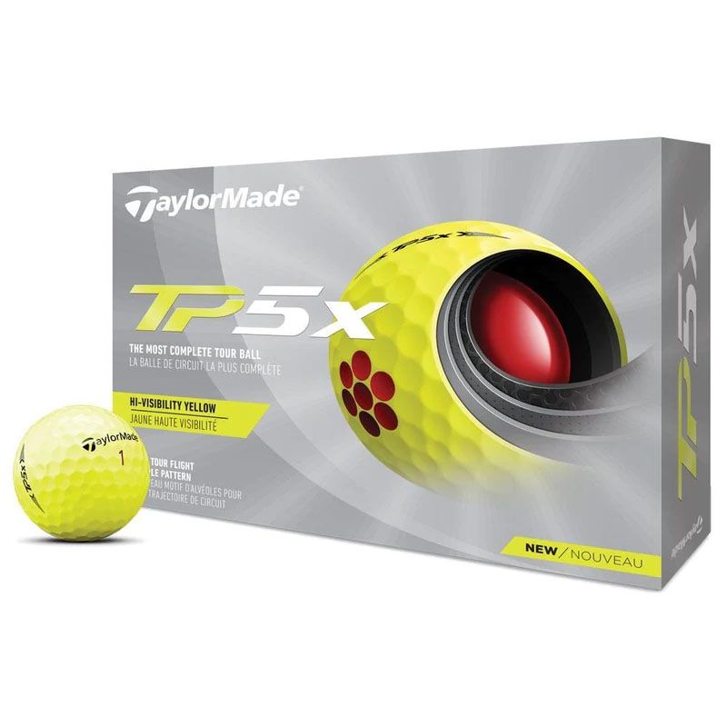 Hộp 12 Bóng Golf TP5x 2021 màu vàng | TaylorMade