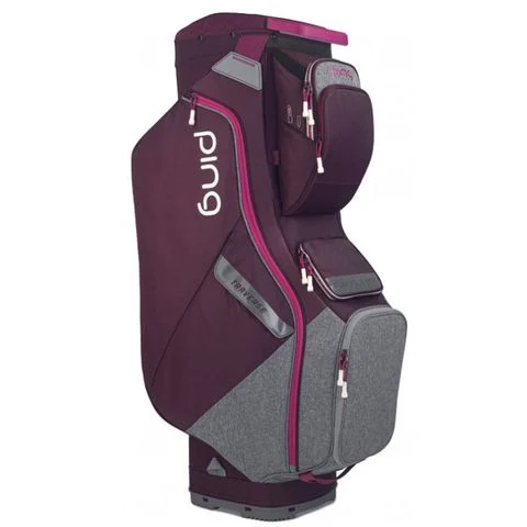 Túi gậy golf BAG,ASSEMBLED,TRAVERSE 214 DS GARNET/HEATHER GREY/MAGENTA 35463-109 | PING