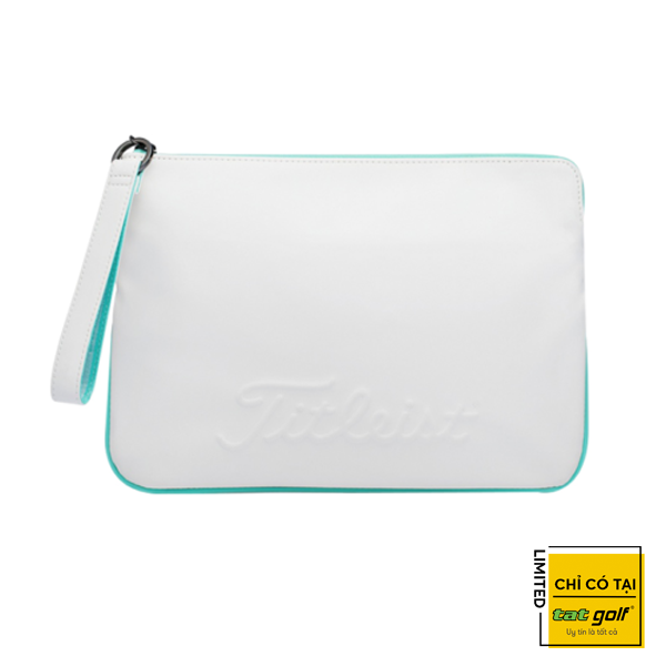 Túi phụ kiện golf Titliest White Clutch-Trắng/Xanh lá từ Túi golf